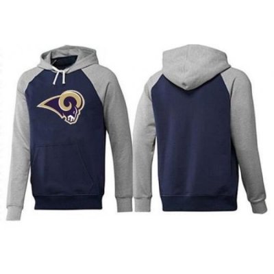 NFL Mens Nike Los Angeles Rams Logo Pullover Hoodie NavyGrey