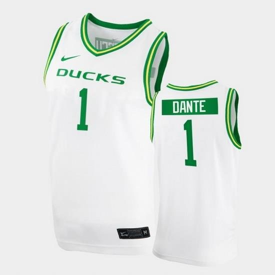 Men Oregon Ducks N'Faly Dante College Basketball White Replica 2020 21 Jersey