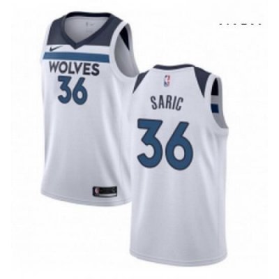 Mens Nike Minnesota Timberwolves 36 Dario Saric Swingman White NBA Jersey Association Edition