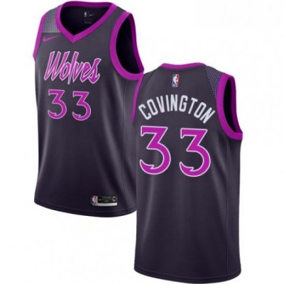 Mens Nike Minnesota Timberwolves 33 Robert Covington Swingman Purple NBA Jersey City Edition