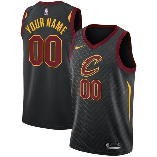 Men Women Youth Toddler Cleveland Cavaliers Black Custom Adidas NBA Stitched Jersey