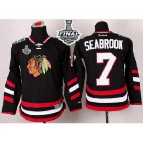 youth nhl jerseys chicago blackhawks #7 seabrook black 2014 Stadium Series[2014 new stadium]