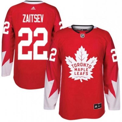 Youth Adidas Toronto Maple Leafs 22 Nikita Zaitsev Authentic Red Alternate NHL Jersey