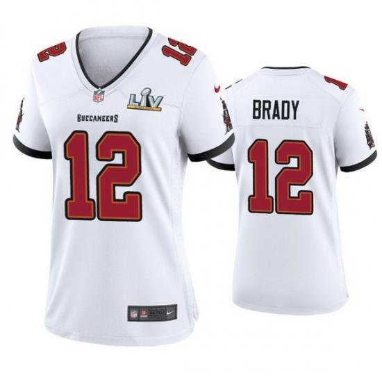 Women Tom Brady Buccaneers White Super Bowl Lv Game Jersey