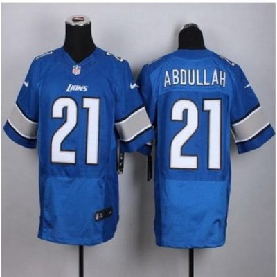 New Detroit Lions #21 Ameer Abdullah Blue Team Color Men Stitched NFL Elite jersey