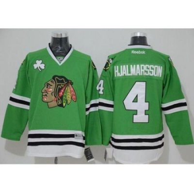 Chicago Blackhawks #4 Nikals Hjalmarsson Green Stitched NHL Jersey