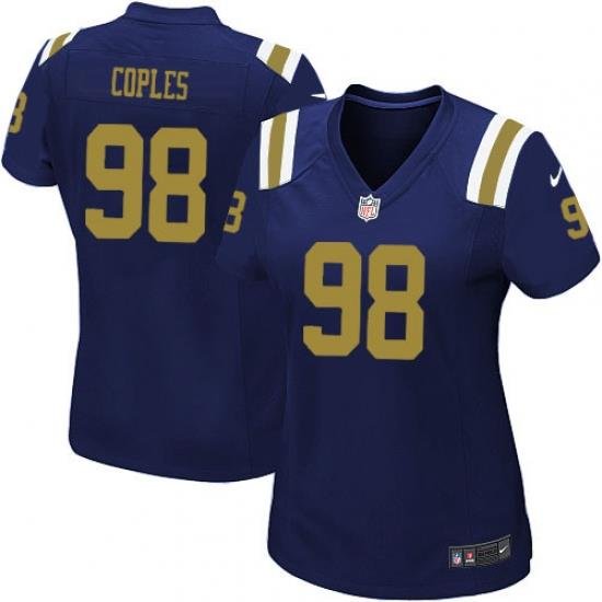 Women's Nike NeW York Jets #98 Quinton Coples Game Navy Blue Alternate NFL