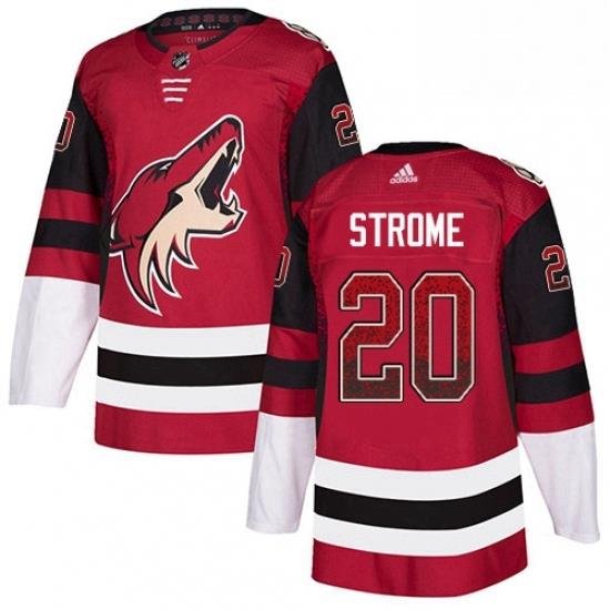 Mens Adidas Arizona Coyotes 20 Dylan Strome Authentic Maroon Drift Fashion NHL Jersey