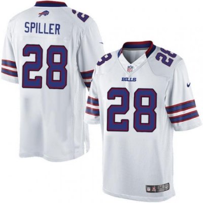 C.J. Spiller Youth White Jersey - Stitched Limited Nike Buffalo Bills #28 Jersey