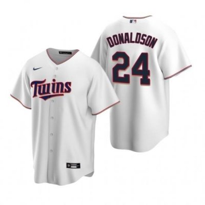 Mens Nike Minnesota TWins 24 Josh Donaldson White Home Stitched Baseball Jersey