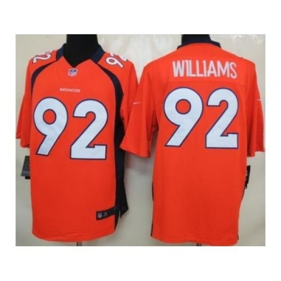 Nike Denver Broncos 92 Sylvester Williams Orange Limited NFL Jersey