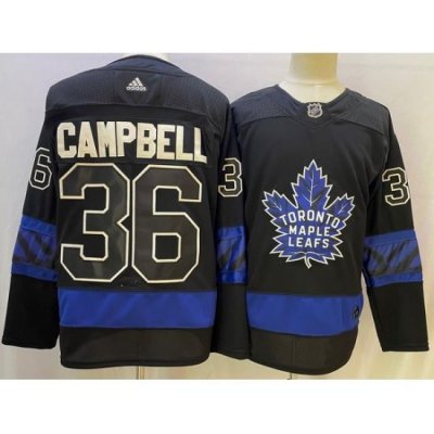 Men Toronto Maple Leafs Black 36 Jack Campbell Alternate Premier Breakaway Reversible Stitched jersey