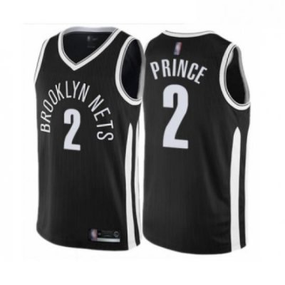 Youth Brooklyn Nets 2 Taurean Prince Swingman Black Basketball Jersey City Edition