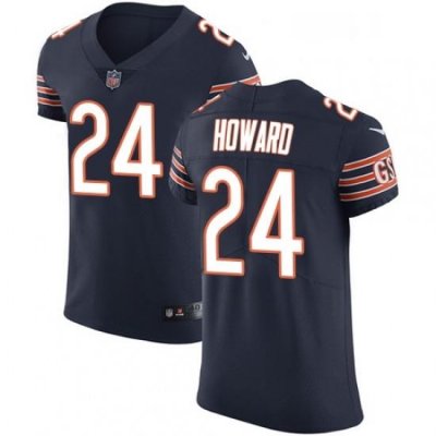 Mens Nike Chicago Bears 24 Jordan Howard Navy Blue Team Color Vapor Untouchable Elite Player NFL Jersey