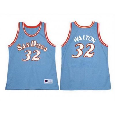 Men San Diego Clippers 2332 Bill Walton 1983 Blue Stitched Jersey