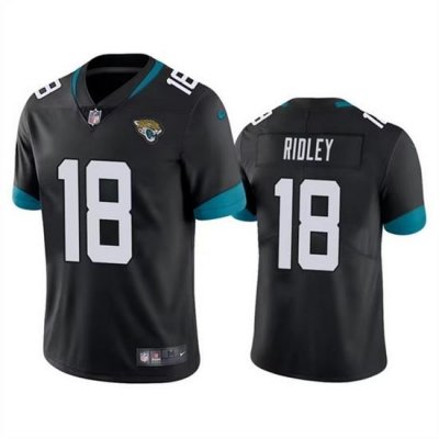 Men Jacksonville Jaguars 18 Calvin Ridley Black Vapor Untouchable Limited Stitched Jersey