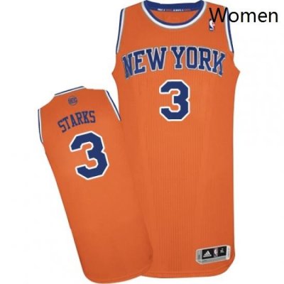 Womens Adidas New York Knicks 3 John Starks Authentic Orange Alternate NBA Jersey