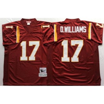 Men Redskins 17 Doug Williams Red M&N Throwback Jersey