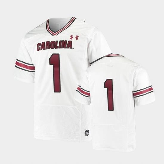 Men South Carolina Gamecocks Replica White Premiere Football Jersey