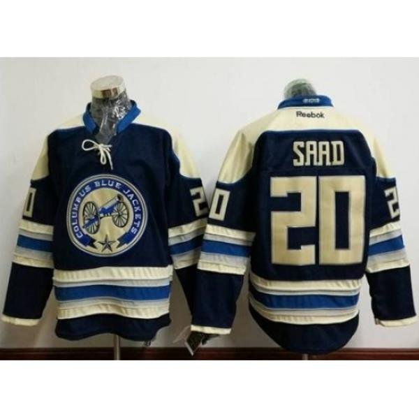 Blue Jackets #20 Brandon Saad Navy Blue Alternate Stitched NHL Jersey